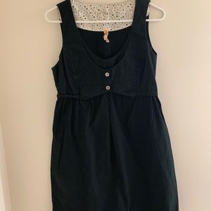 Anthropologie black dress with faux vest